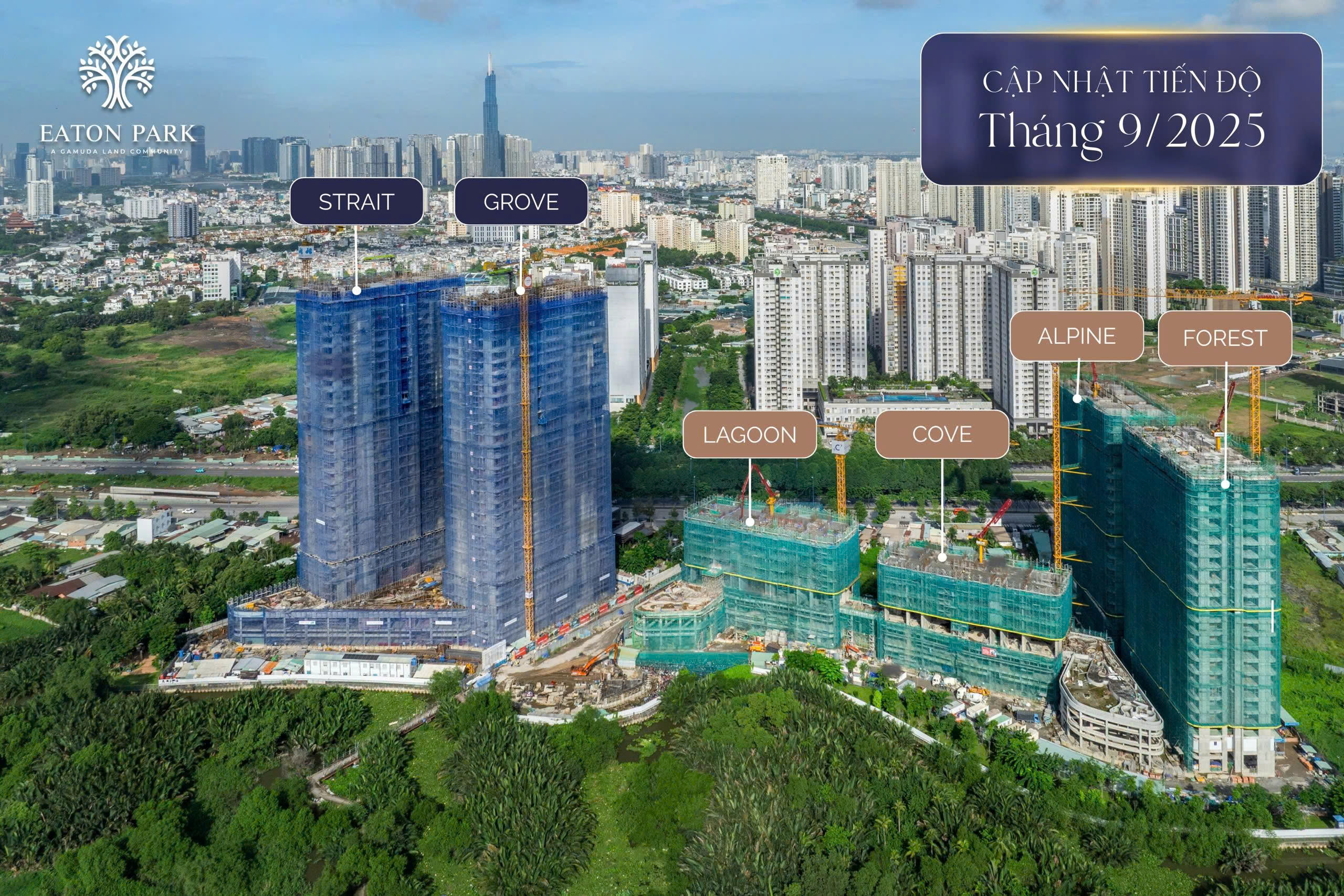 Cập nhật tiến độ Eaton Park mới nhất tháng 92025